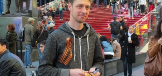 Георгиевская ленточка в Нью-Йорке