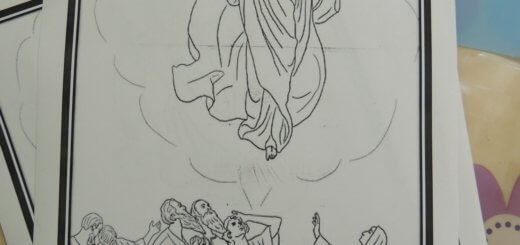 DSCN6737 520x245 - Священник поздравил детсадовцев с праздником Вознесения Господня